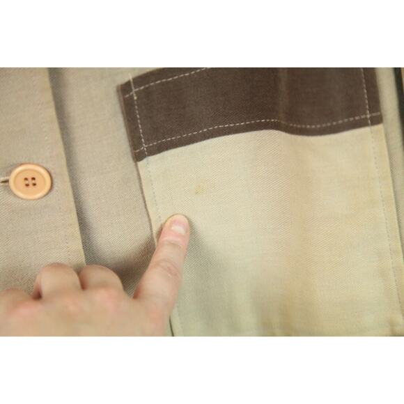 Vintage 70s XS Belted Jacket Brown Floral Embroidered Western Hippy Retro Boho - Picture 5 of 14